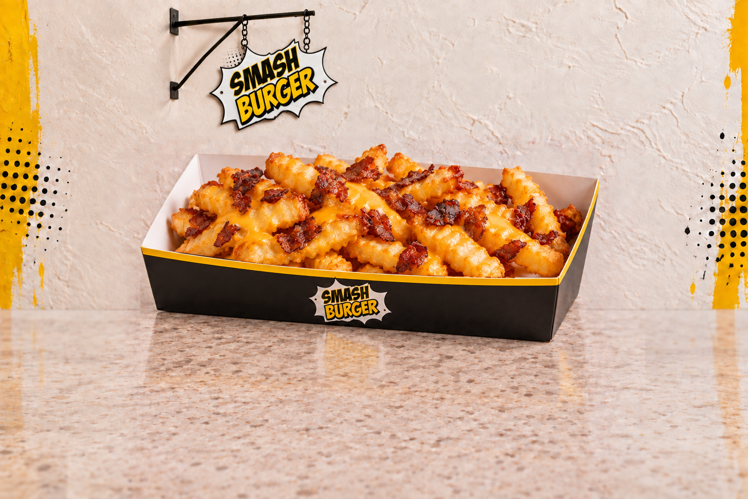 Frites cheddar et bacon